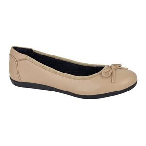 Cipriata Womens/Ladies Eria Leather Ballerina Flats / Taupe